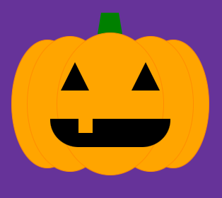 The jack-o-lantern we will be building in this tutorial